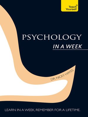 cover image of Psychology In A Week